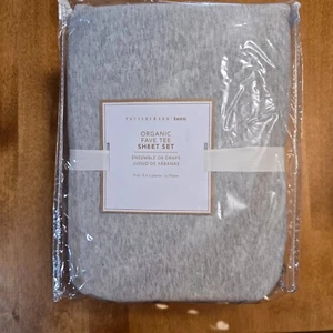 POTTERY BARN TEEN ORGANIC FAVORITE TEE SHEET SET, FULL ~ HEATHER LIGHT GREY - Picture 1 of 5