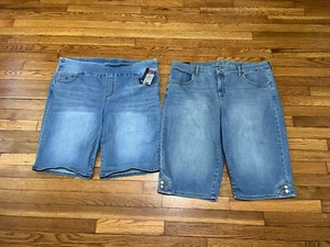 Gloria Vanderbilt Amanda Bermuda Pull On & Kaia Skimmer Plus Size 20W NWT LOT 2! - Picture 1 of 10