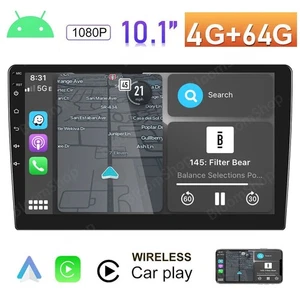 10.1'' Double 2 Din Android 15 Car Radio GPS WIFI BT Carplay Screen Stereo 4+64G - Picture 1 of 13
