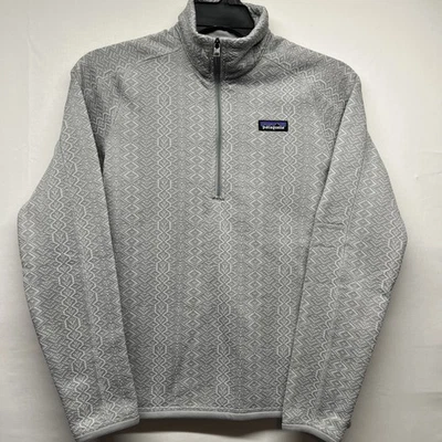 Suéter Patagonia Better 1/4 Cremallera Polar Jacquard Congelado Gris Sal Para Mujer M Foto 1 de 4