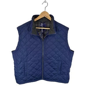 Vineyard Vines Dorset Quilted Vest Navy Blue Full Zip Size XXL New - Picture 1 of 14