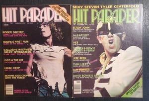 HIT PARADER MAGAZINE 1976 LOT OF 2 SPRINGSTEEN, BOWIE THIN LIZZY WITH POSTERS VF - Picture 1 of 8