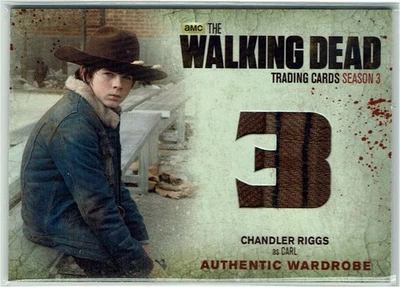 Walking Dead Season 3 Part 1 Wardrobe Card M17 Chandler Riggs as Carl VARIANT - Image 1 of 2