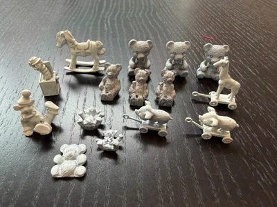 娃娃屋微缩模型金属长颈鹿马熊拉玩具盒装猪小丑 — 第 1/4 张图片