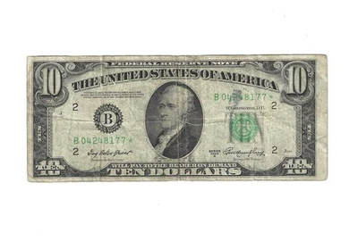 Federal Reserve $10 STAR Note, Series 1950-A, Bank of New York, NY. - Image 1 of 2