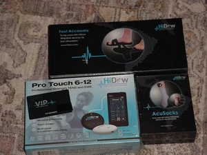Bundle Hidow Pro Touch 6-12 Massager Wireless TENS/EMS+Foot Accessory + AcuSocks - Picture 1 of 4