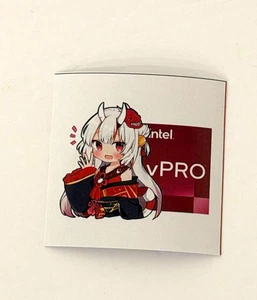 1 Pc Anime Ayame Character Computer  Sticker  Label Logo Decal Intel vPro - Picture 1 of 1