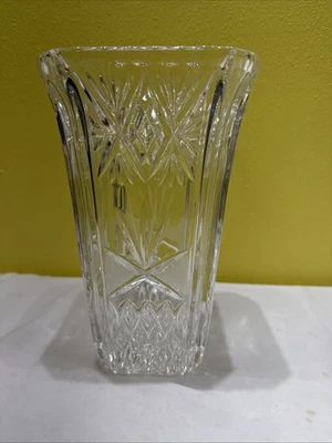 Antique American Brilliant Period Cut Glass Flared Vase Hobstar & Fan Pattern - Image 1 of 4