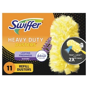 Swiffer Heavy Duty Lavender Dusters 11 ct Trap Lock Dust Allergens 360° Cleaning - Picture 1 of 7