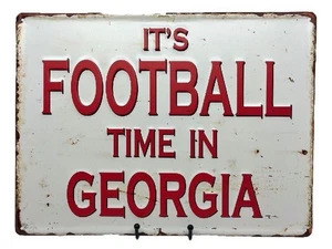 IT'S FOOTBALL TIME IN GEORGIA Schild GO DAWGS Man Cave Sport Fan 16" x 12" - Bild 1 von 1