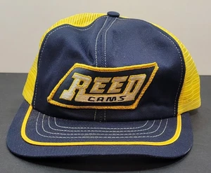 Vintage Reed Cams Snapback Blue/Yellow Cap Hat Swingster Made in U.S.A - Picture 1 of 12