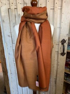 Beige/Kastanienbraun Reine Luxus Merinowolle Wende Pashmina von Pashmina Love. - Bild 1 von 3
