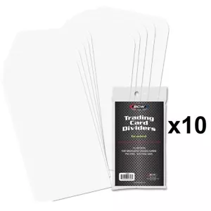 Divisores de tarjetas coleccionables BCW TAMAÑO CLASIFICADO índice blanco 10x 10ct (100) - Imagen 1 de 8