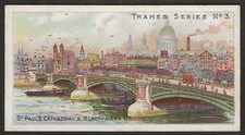 TADDY-THAMES SERIES 1903-#03- ST PAUL'S CATHEDRAL & BLACKFRIARS BRIDGE