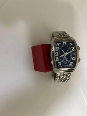 Nuevo de Lote Antiguo Dubey & Schaldenbrand Sonnerie GMT Alarma Esfera Azul Reloj Número 914 Foto 1 de 4