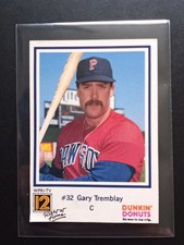 1989 Pawtucket Red Sox Dunkin' Donuts Gary Tremblay #32