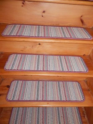 15 PASOS 9" X 30"" PELDAÑOS ESCALERA ESCALERA LANA TEJIDA AM-17. Foto 1 de 4