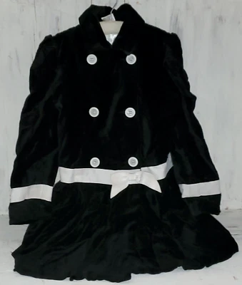 Chaqueta Abrigo American Girl Negro Pana Lazo Talla 7 6-7 2007 Just Like You *W24 Foto 1 de 4