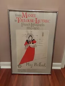 Póster de exposición firmado LE # Toulouse Lautrec May Belfort Museo Británico GC RARO - Imagen 1 de 12