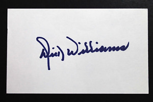 Dick Williams (d.2011) HOF Dodgers Orioles Autographed 3x5 Index Card JSA