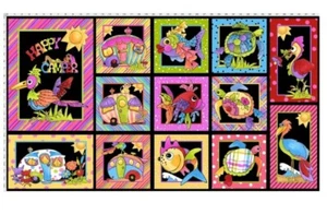 Loralie Designs - Happy Camper Project Quilting Panel With Turtle & Fish 🐢🐠 - Picture 1 of 2