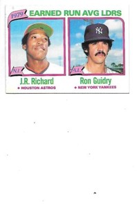 J.R. Richard / Ron Guidry 1979 ERA Leaders 1980 Topps Baseball Card #207 NM