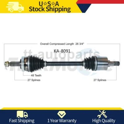Eje delantero izquierdo CV eje articulado para Kia Rondo 2,7 L 2008 2007 Foto 1 de 2