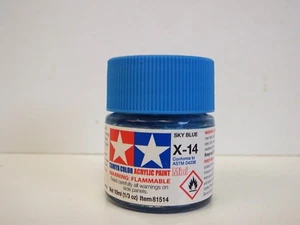 Tamiya - COLOR ACRYLIC PAINT MINI 10 ml - X-14 SKY BLUE - Picture 1 of 1