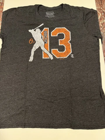 Manny Machado Baltimore Orioles T Shirt Men 2XL Adult Black MLB Baseball Cover