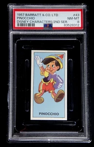 1957 BARRATT & CO LTD. WALT DISNEY CHARACTERS PINOCCHIO #43 PSA 8 NM-MT CARD - Picture 1 of 3