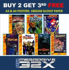 Sega 32X Game Posters Collection , A3 A4 180gsm Poster Prints