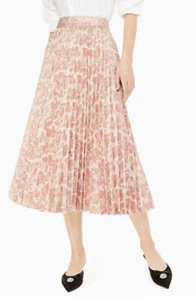 $398 NWT Kate Spade metallic jacquard Midi Fully Lined skirt SZ 4 - Picture 1 of 11