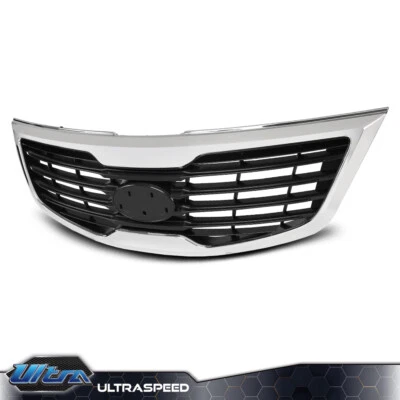 Fit For 11-12 Kia Sportage Chrome Shell w/ Gray Insert Plastic Grille Foto 1 de 4