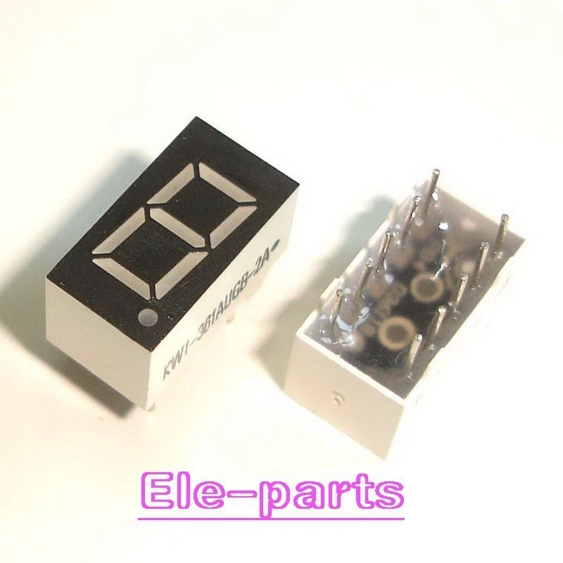 10 PCS 1 Digits 0.36" DIP GREEN 7 SEGMENT LED DISPLAY COMMON CATHODE Digit - Image 1 of 1