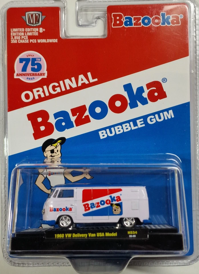 M2 Machines 1960 VW Volkswagen T1 Lieferwagen Delivery Van Bazooka Bubble Gum - Bild 1 von 4