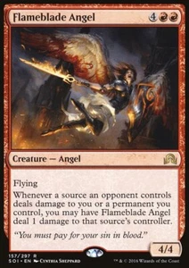 MTG Magic the Gathering Flameblade Angel (157/355) Shadows over Innistrad LP - Picture 1 of 1