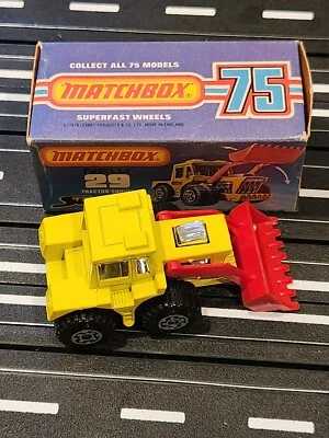 Matchbox Superfast #29 Tractor Shovel In Original Box NOS MINT  - Image 1 of 2
