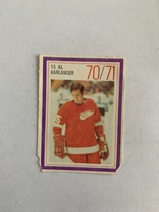 1970-71 Esso Power Players #139 Al Karlander - RED WINGS - RARE & VINTAGE