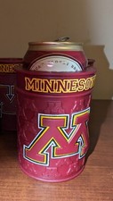 ONE MINNESOTA GOLDEN GOPHERS Rubber Db. Walled Koozie Can Holder