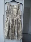 Maggy London Occasion Prom Dress 8 Gold Channelling 1960S Style