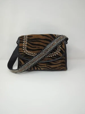 RAVIANI Of Guirnalda CRISTALES AUTÉNTICOS/CEBRA/CROCO EN RELIEVE 12x8 con correa de 10" Foto 1 de 4