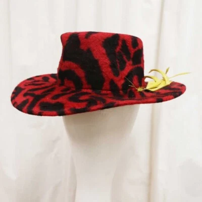 Sombrero de fieltro de piel vintage sin usar (EE. UU.) años 80 al estilo de Stevie Ray Vaughan Foto 1 de 4