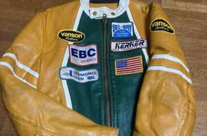 VANSON Motorcycle Single Riders Jacket Custom order Size 38 US Including tariff - Picture 1 of 4