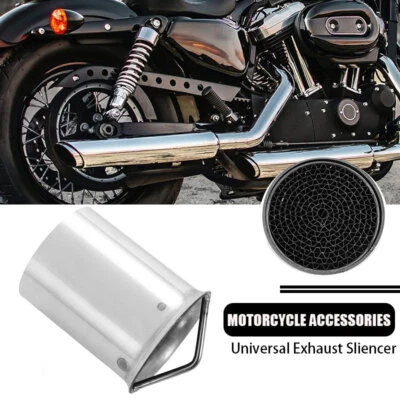 Silenciador deflector silenciador DB Killer lata de escape de acero inoxidable de 50 mm para motocicleta Foto 1 de 4