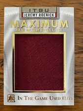 2015-16 ITG Used Maximum Memorabilia Gold #MM-JR1 Jeremy Roenick Jersey 01/25