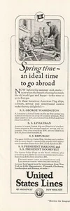 1927 printed ad United States Line SS George Washington, SS Leviathan Ships - Picture 1 of 12