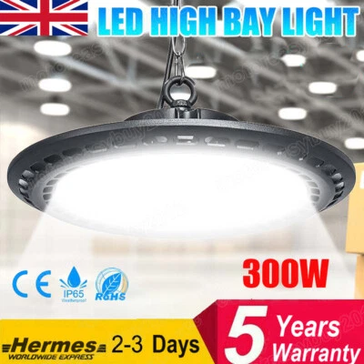 TANBURO LED High Bay Light 300W UFO Factory Workshop Warehouse Industrial Lights Lamp