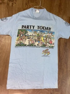 Vintage Salty Dog Surf Shop Pin Ups Tee Comic Strip 1987 Size Medium Signal Tag - Bild 1 von 15