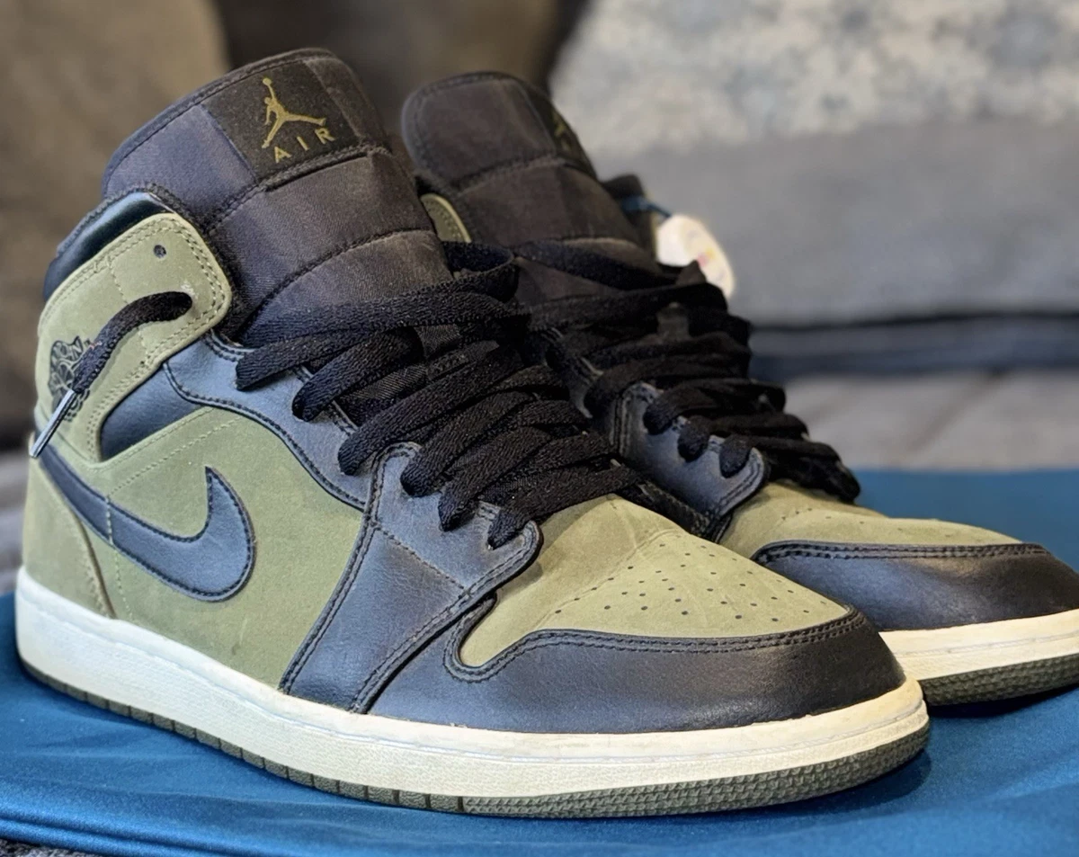 Jordan 1 Retro Mid Olive Canvas | eBay