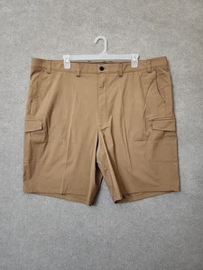 Haggar Cargo Shorts Mens 50W Toast Free Trek Active Series Flex Waist NEW - Picture 1 of 11